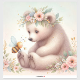 Storybook Woodland Babies Bear And Bee