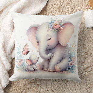 Storybook Woodland Babies Elephant And Baby Cushion