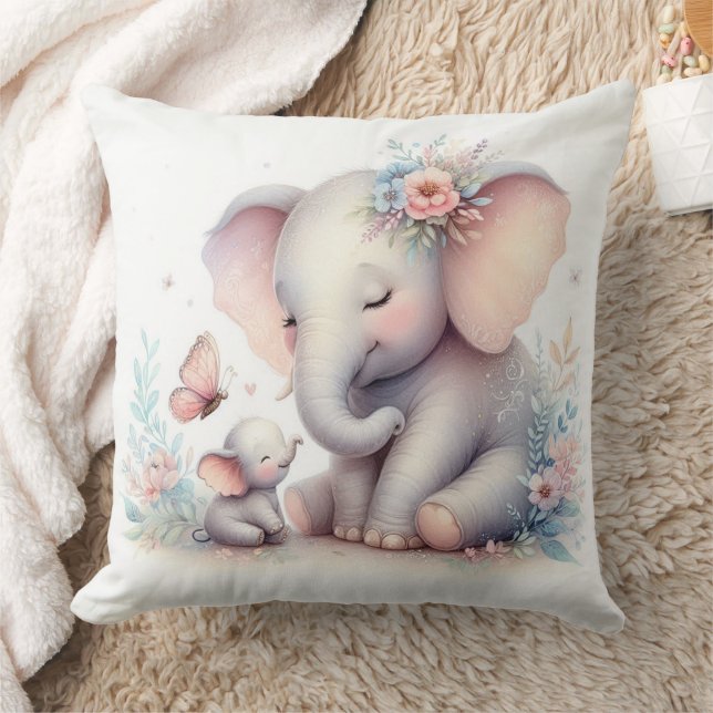 Storybook Woodland Babies Elephant And Baby Cushion (Blanket)
