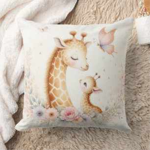 Storybook Woodland Babies Giraffe And Baby Cushion