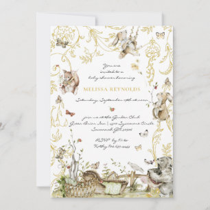 Storybook Woodland Forest Baby Shower Invitation