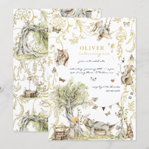 Storybook Woodland Forest Birthday Party Invitation