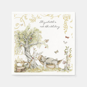 Storybook   Woodland Forest Birthday Party Napkin