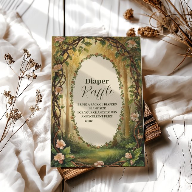 Storybook Woodland Forest  Raffle Diapper Enclosure Card (Creator Uploaded)
