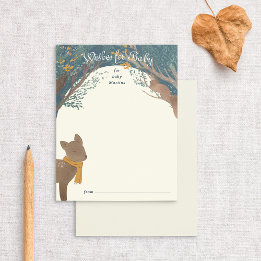 Storybook Woodland Friends Wishes for Baby Advice Card