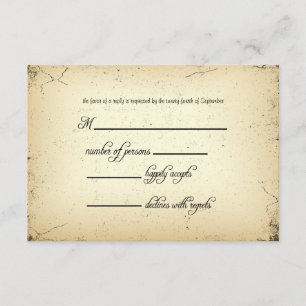 Storyline Wedding RSVP Response Card
