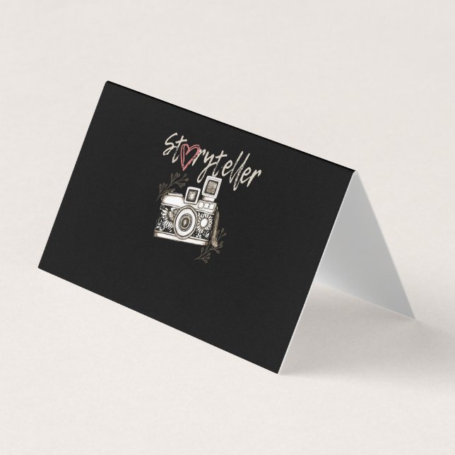 Storyteller Camera Photography Photographer Cool Business Card (Front)