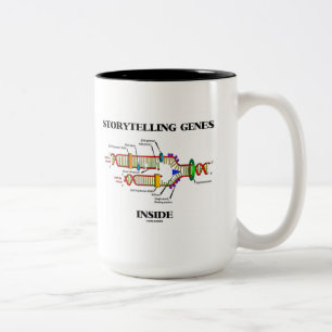 Storytelling Genes Inside (DNA Replication) Two-Tone Coffee Mug