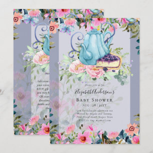 Storytime Tea Party Baby Shower Invitations