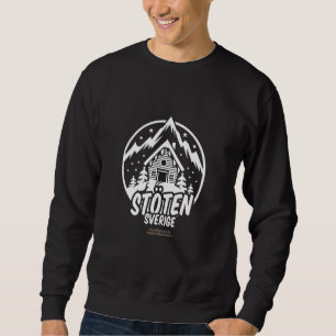 Stöten Sverige Sweden Ski Resort Lettering & Chale Sweatshirt