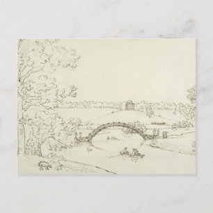 Stourhead, c.1780s (pen and ink on paper) postcard
