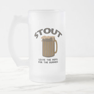 Stout  frosted glass beer mug