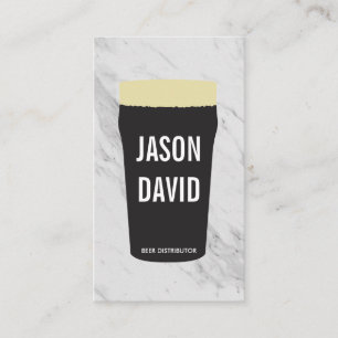 Stout Pint of Beer Marble Business Card