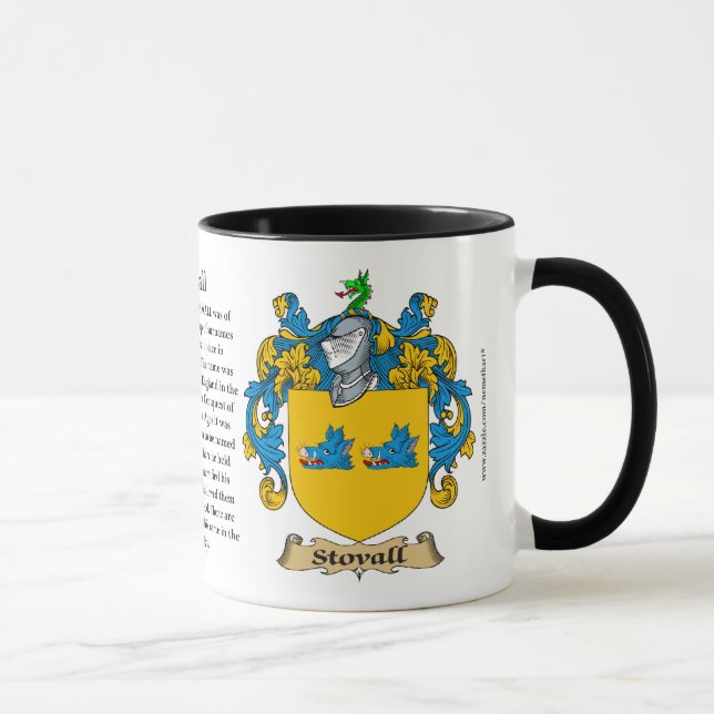 Stovall Family Coat of Arms Mug (Right)