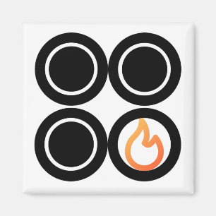 Stove Knob Front Right Burner Control Label Magnet