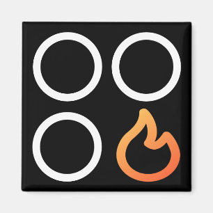 Stove Knob Front Right Burner Label Magnet