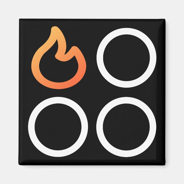 Stove Knob Rear Left Position Burner Label Magnet (Front)