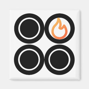 Stove Knob Rear Right Burner Control Label Magnet