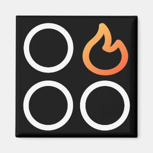 Stove Knob Rear Right Position Burner Label Magnet