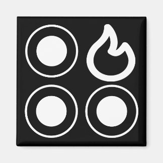 Stove Top Knob Rear Right Burner Label Magnet