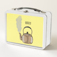 Stovetop or hob kettle cartoon illustration