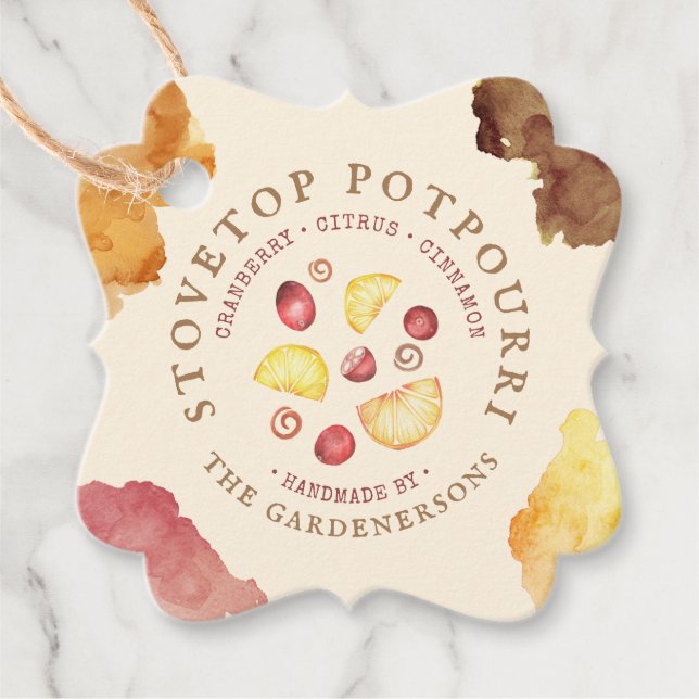 Stovetop Potpourri  Favour Tags (Front)