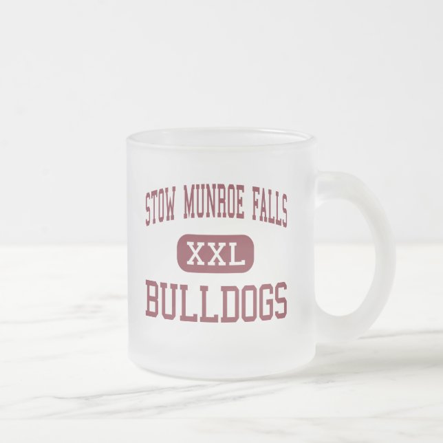 Stow Munroe Falls - Bulldogs - High - Stow Ohio Frosted Glass Coffee Mug (Right)