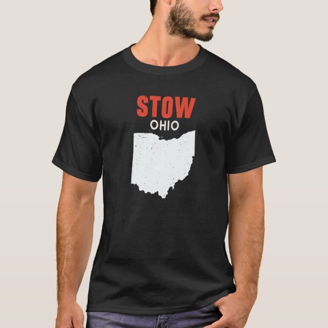 STOW Ohio USA State America Travel Ohioan   T-Shirt (Front)