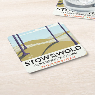 Stow-on-the-Wold,Gloucestershire, England Square Paper Coaster