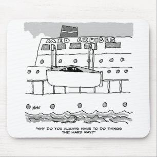 Stowaways on a cruise are hiding in a lifeboat mouse mat