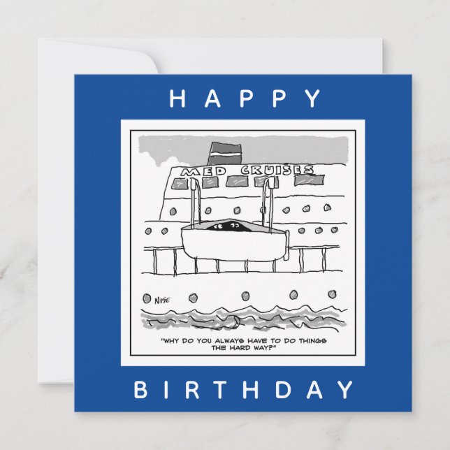 Stowaways on a Cruise Ship. Funny Cruise Goers Card (Front)