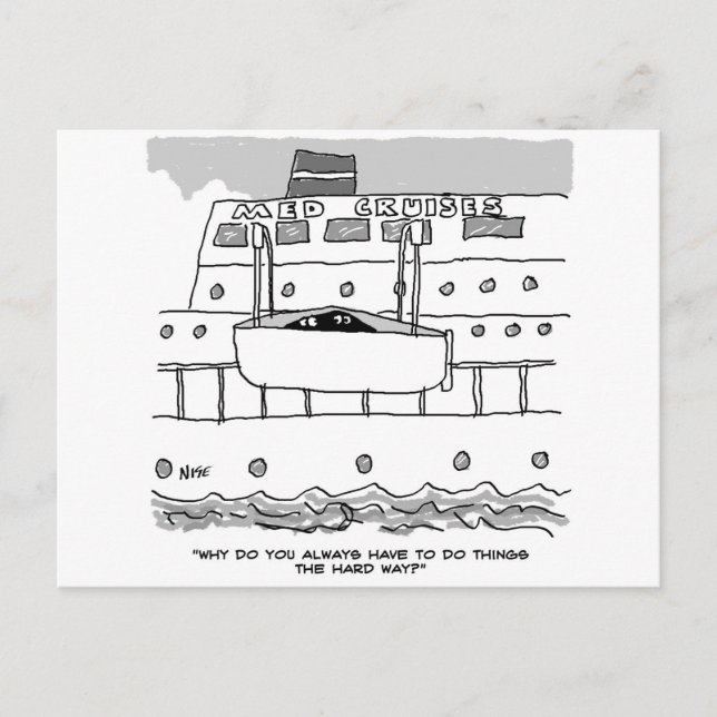 Stowaways on a Cruise Ship Postcard (Front)