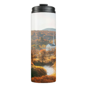 Stowe morning in Autumn with colorful foliage and  Thermal Tumbler
