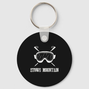 Stowe mountain vermont skier skiing ski rustic key ring