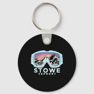 Stowe Ski Design Stowe, Vt Skiing Snow Gift Key Ring