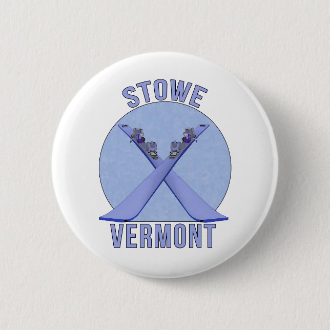 Stowe, Vermont 6 Cm Round Badge (Front)
