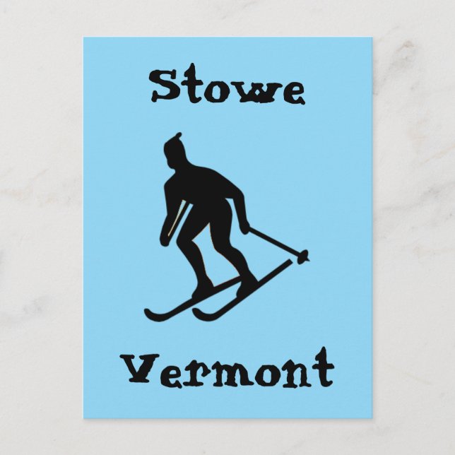 Stowe, Vermont (Best East Coast Skiing)  Holiday Postcard (Front)
