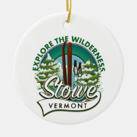 Stowe Vermont ,Explore the Wilderness ski poster.