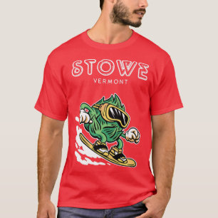 Stowe Vermont  Funny Snowboarding Beer Hops  T-Shirt