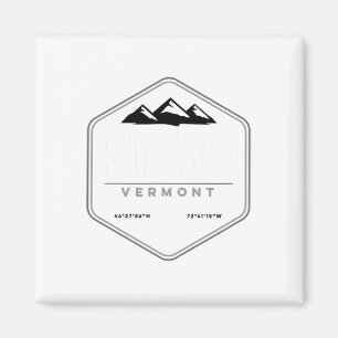 Stowe Vermont Graphic Vintage Snowboarding T Magnet