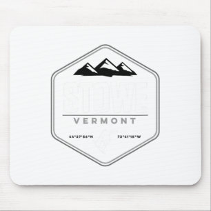 Stowe Vermont Graphic Vintage Snowboarding T  Mouse Mat