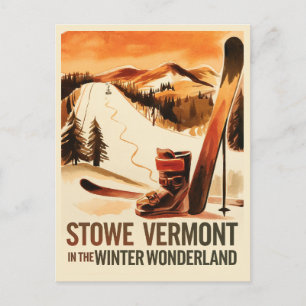 Stowe Vermont in the Winter Wonderland Postcard