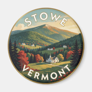 Stowe Vermont Mount Mansfield Travel Magnet