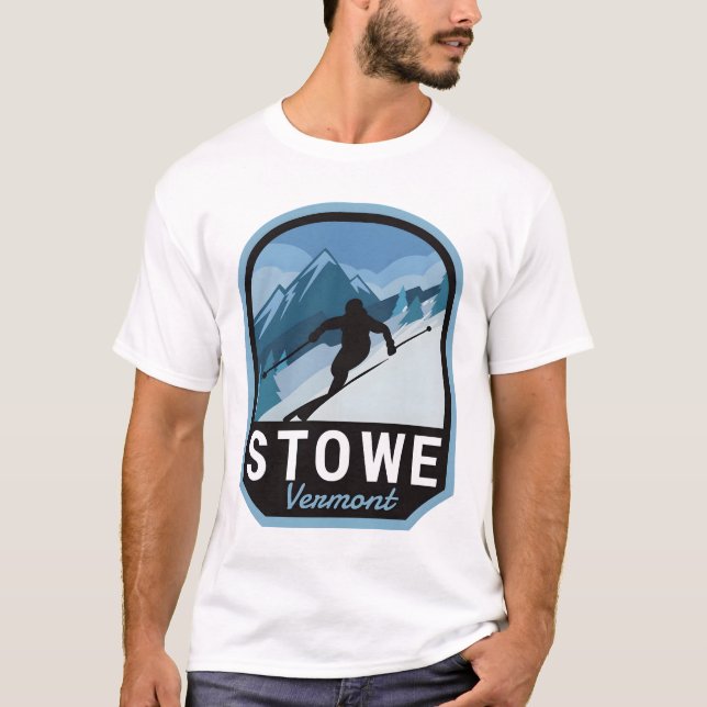 Stowe Vermont Ski Mountain T-Shirt (Front)