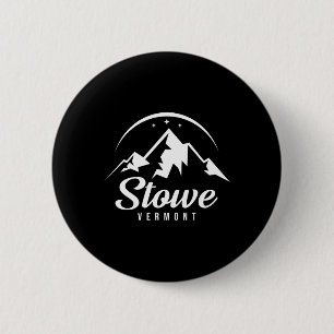 Stowe Vermont Ski Resort Skiing Snowboarding  6 Cm Round Badge
