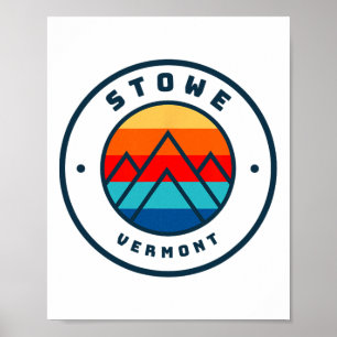 Stowe Vermont Skiing Snowboarding Ski Family Trip  Poster