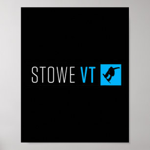 Stowe Vermont Snowboard Box Type Poster