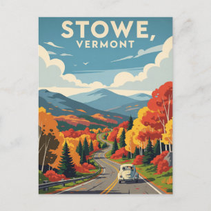 Stowe Vermont Travel Postcard