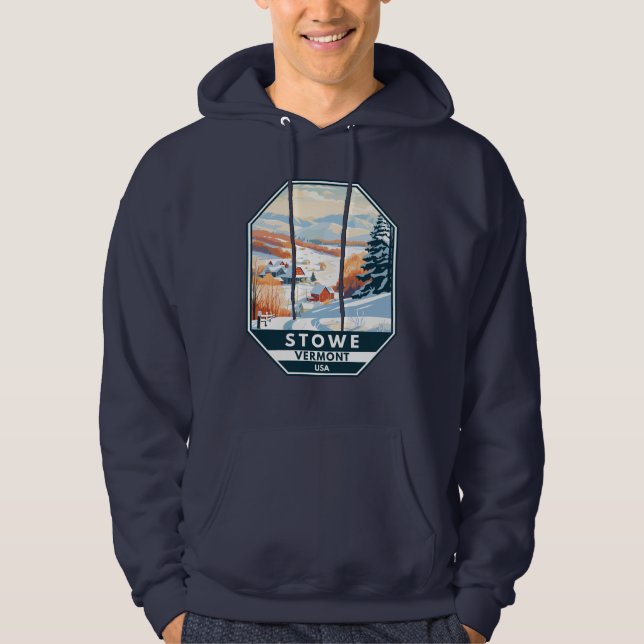 Stowe Vermont Winter Vintage Hoodie (Front)
