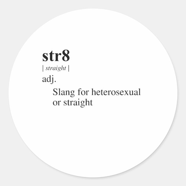 STR8 CLASSIC ROUND STICKER (Front)